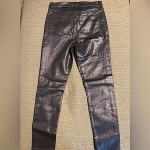 LOFT Shiny Black Skinny Jeans